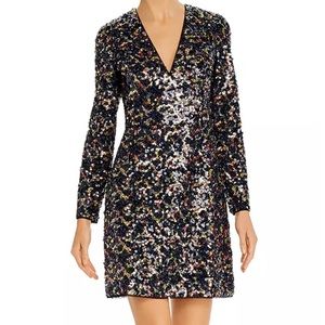 ✨ Aidan by Aidan Mattox ✨NWOT Sequined Long-Sleeve Sheath Dress S10. Never worn!